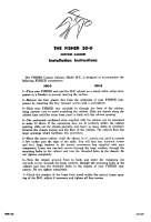 Fisher 30-U - Owners Manual